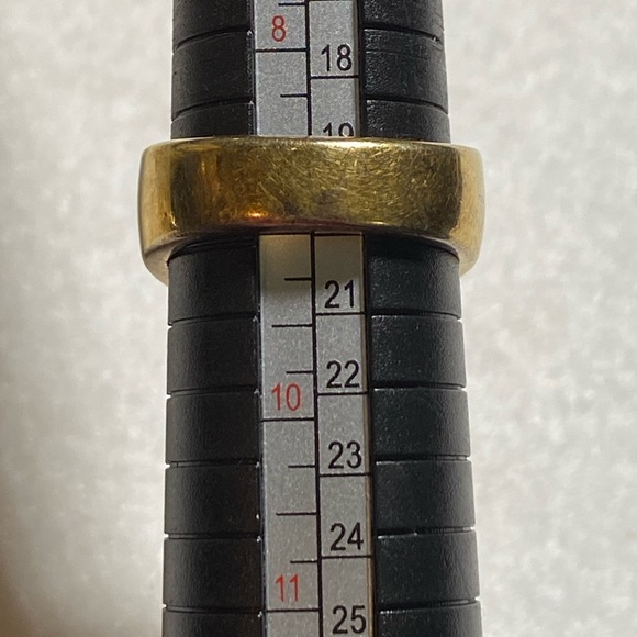 18 KT HGE gold plated with clear stone ring, size 9 - Picture 12 of 13